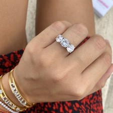 3,00 CT. ANELLO TRILOGY ORO BIANCO 18 KT TIT 750 CON BRILLANTI, DIAMOND RING