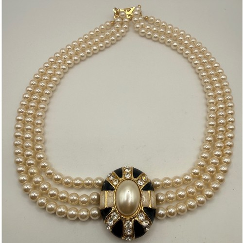Collana vintage triplo filo