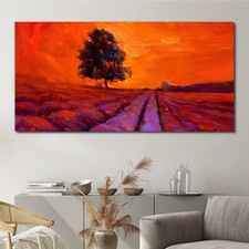 Gemälde Wiese Blumen Baum