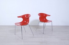 2 Sedie loop design Breinholt per Infiniti impilabili Sedia moderna rossa 