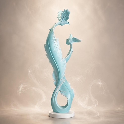 Scultura piume stile leggero - piume,