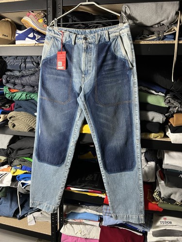 Jeans denim vintage bicolore