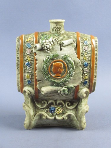 Bottiglia ceramica maiolicata