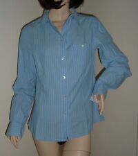 CAMICIA DONNA RIGHE BIANCO AZZURRO COLOURS TAGLIA L TAGLIE FORTI LEGGI MISURE