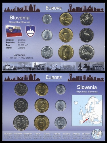 Slovenia serie monete pre - slovenia,