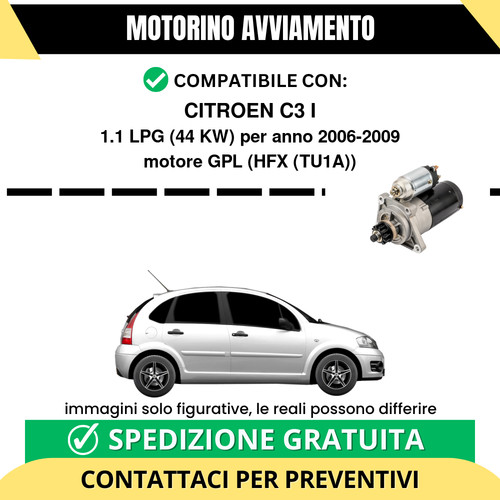 Motorino avviamento citroen - motorino, c3