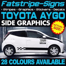 da montare TOYOTA AYGO GRAFICA ADESIVI STRISCE DECALCOMANIE AB10 AB40 VVTI 1.0 1.2 1.4
