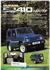 Suzuki SJ410 Santana Hard Top 1988-89 mercato UK brochure vendita foglio singolo