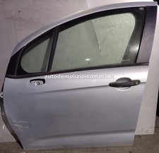 Porta anteriore sx Citroen C3 2a serie A51 2011 grigio chiaro (presenza graffi)N