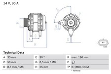 Alternatore BOSCH 0986046440