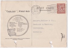 Regno Unito cartolina aziendale "Burroughs Wellcome & Co." PERFIN, Londra 1933