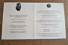 Cartier Vintage certificate blank Flying Tourbillon Tank Americaine ref.W2620007