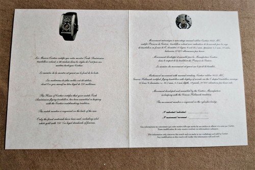 Cartier vintage certificate - vintage,