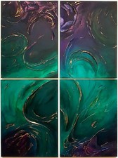 Serie di quattro tele in