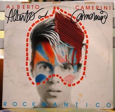 ALBERTO CAMERINI " ROCK ROMANTICO " LP AUTOGRAFATO VINILE MINT - COVER VG+