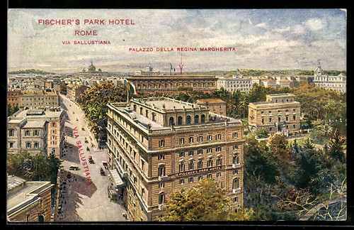Cartolina roma fischer - roma,, park