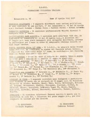 1943 coni ciclismo - coni,