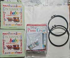 Riviste  punto croce Disney  +  raccoglitori  FACILISSIMO PUNTO CROCE BABY 