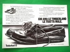 RITAGLIO DI GIORNALE CLIPPING SCARPE TIMBERLAND DA COLLEZIONE ANNI 80 - (175)