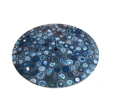 Piano Da Tavolo Centro In Agata Blu Fatti A Mano Decorazione Per La Casa