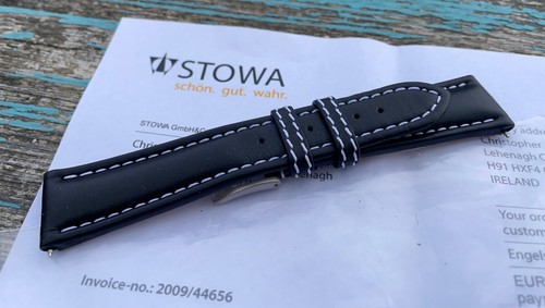 Cinturino orologio stowa nero - cinturino,