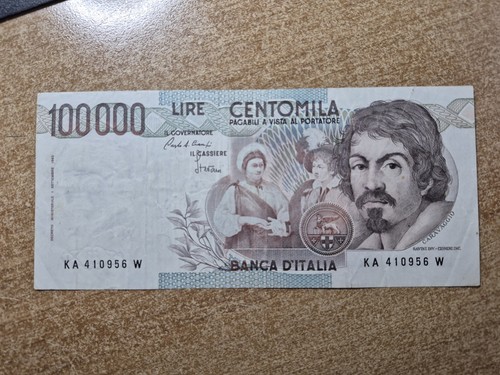 100000 lire caravaggio - 100000,
