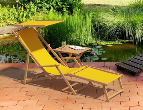 Sedia sdraio legno con - sdraio,