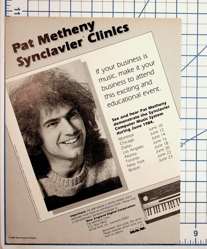Pat metheny synclavier - synclavier, clinics