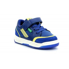 Kickers Sneakers Bambino Kouic con Strappo e Lacci Elastici - 53 (Blue Marine/Gi