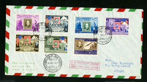 Copertina san marino fdc - san, con