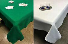 Tovaglia Copritavolo Mollettone Salvatavolo Feltro Bianco o Verde Gioco Poker  