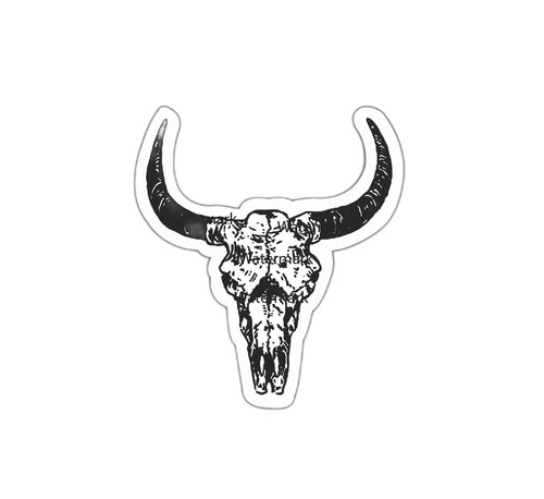 Adesivo teschio toro - teschio, di