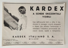 Pubblicita' Kardex Schedari A Schede Orrizzontali Visibili Milano Adv 1934 (R3)