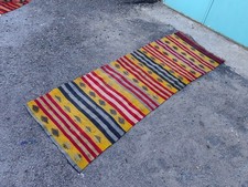 Anatolian Kilim Runner 7,9 x 2,7 piedi | Striscia tribale rosso senape