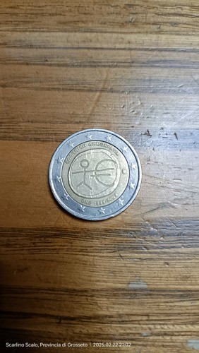Moneta euro rara - da, con