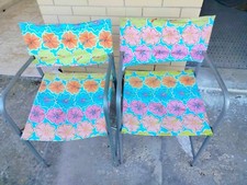 Vendo 2 sedie pieghevoli campeggio alluminio e poliestere