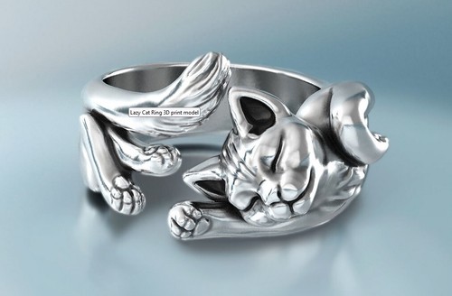 Anello gatto argento - anello,