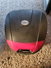 KAPPA Bauletto Nero Goffrato con Catadiottri ROSSI con Piastra E CHIAVI