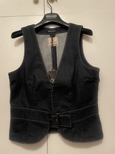 ANIMA GEMELLA GILET blu fibbia