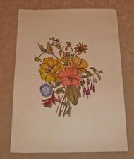 STAMPA A TORCHIO COLORATA A MANO cm 50x70 - FIORI - EDIZIONI IMPRIMERIE