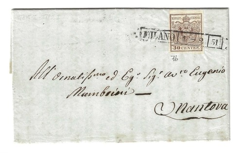 1850 lombardo veneto 30 c - 1850,