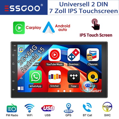 Autoradio android 2 64gb - 7", 2+64gb