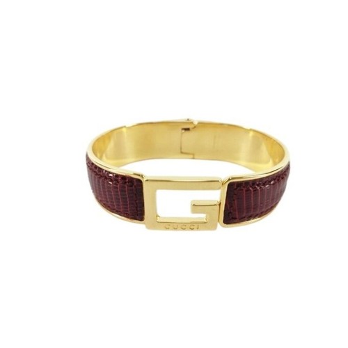 Bracciale gucci logo pelle - gucci,