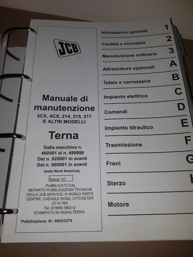 Jcb terna 3cx 4cx - jcb, 460001