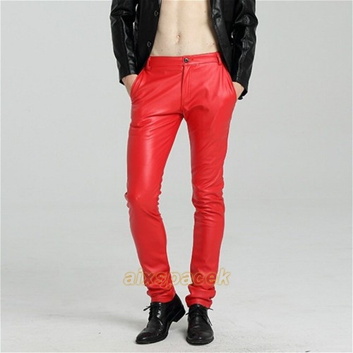 Pantaloni uomo ecopelle wet