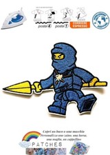 patch Jay ninja go lego figures character toppa termoadesiva personaggi iron blu