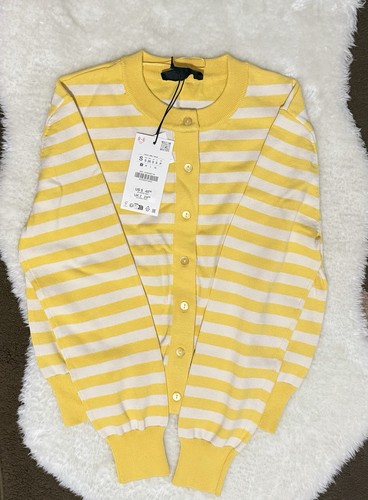 Zara cardigan maglia righe - a,