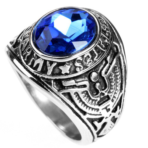 Anello vintage zircone blu - vintage,