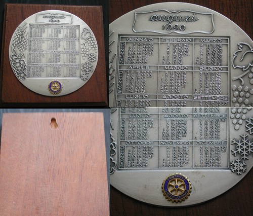 Calendario legno placchetta - legno,
