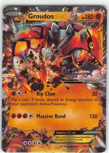 Groudon 160 holo - ex, rare